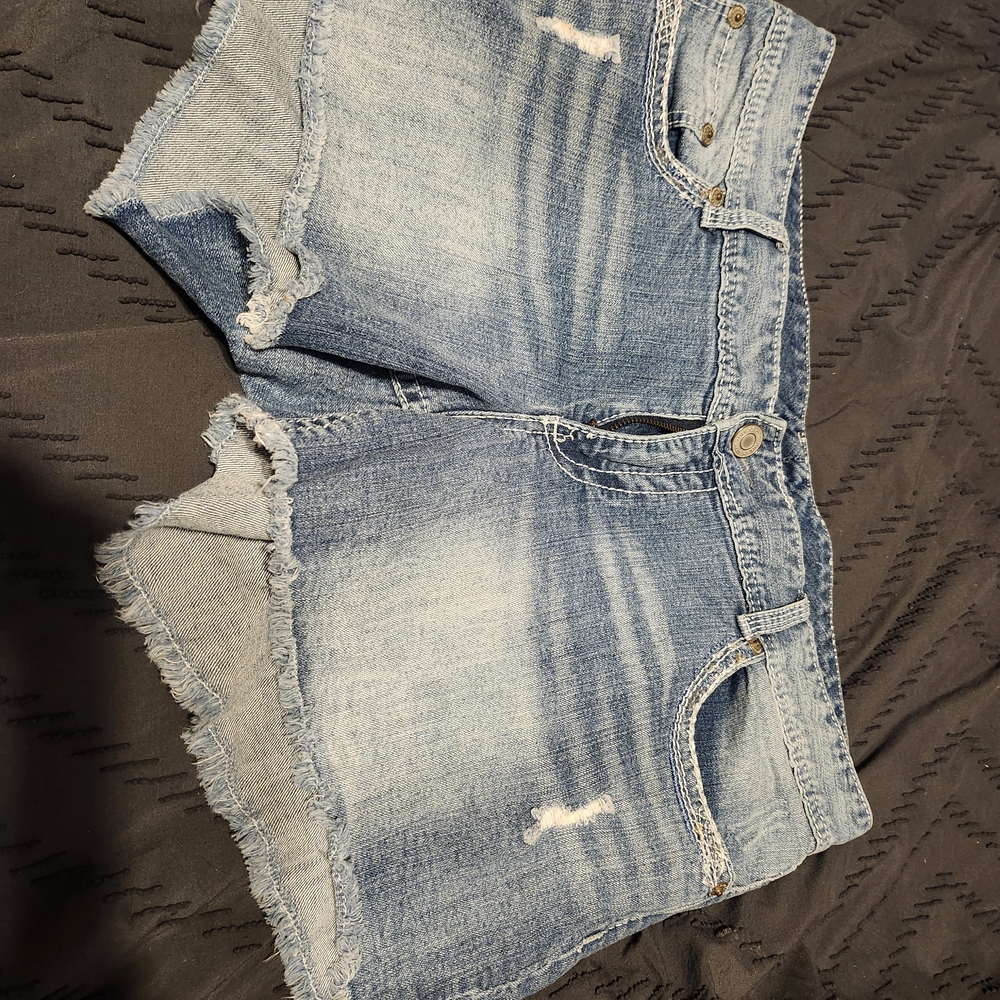 Maurices Light Blue Jean Shorts
